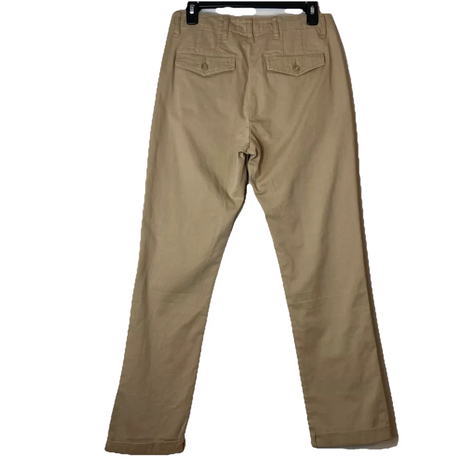 NWT Current/Elliott The Captain Slim Chino Trousers Pants Sand Size 27 Anthro - Image 2 of 4