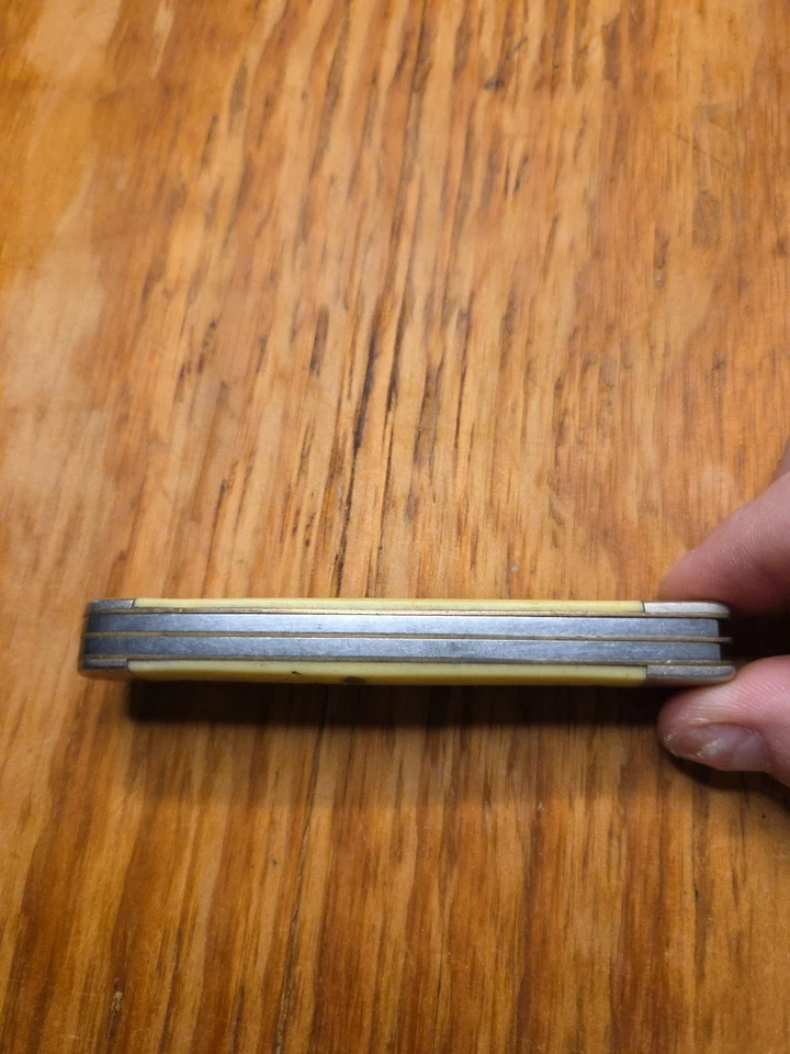 Vintage Case Xx 3254 Cv Yellow  Trapper Knife Stainless Steel USA Made - Image 3 of 4