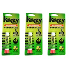 Krazy Glue Elmer's Original Crazy Super All Purpose Pack of 3, Multi