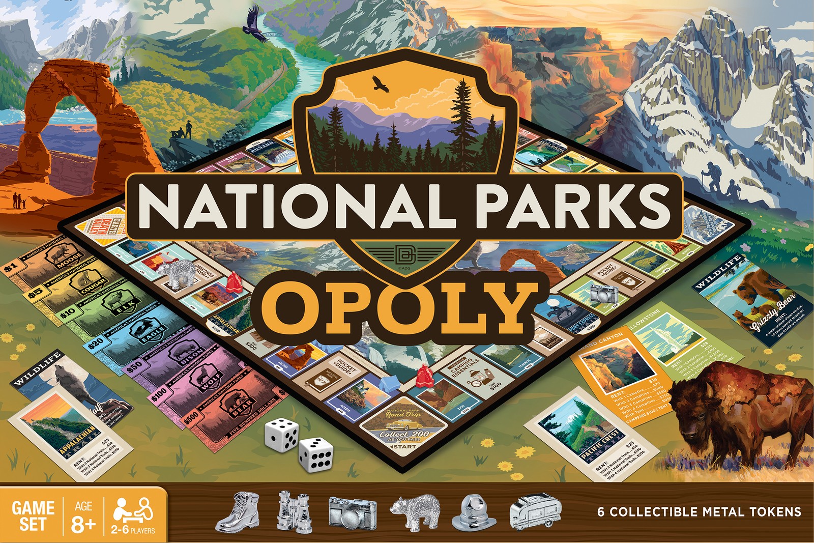 MasterPieces - National Parks Opoly Family Board Game
