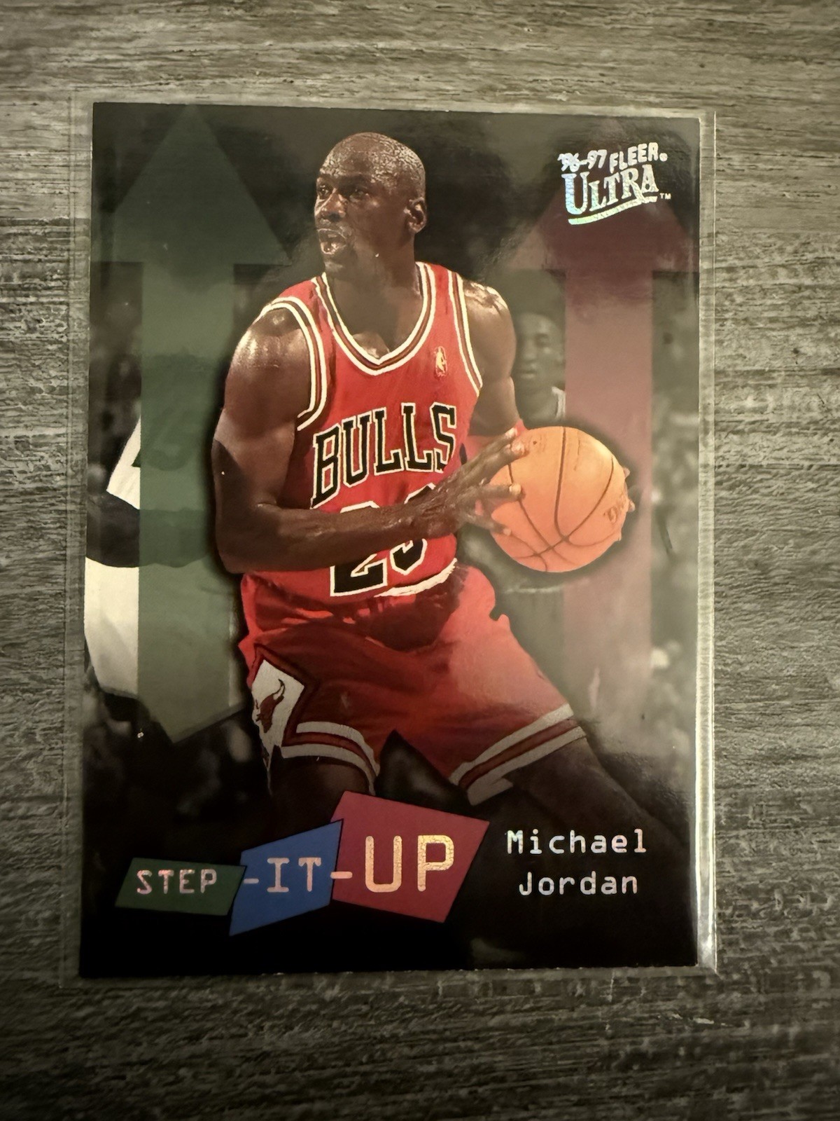 1996-97 Fleer Ultra - Step-It-Up Michael Jordan #G-280 Gold Medallion Edition