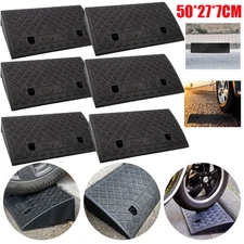 2 /4/6Pack Rubber Curb Ramp 19"x10"x2" Driveway Ramp for Curb Car Wheelchair