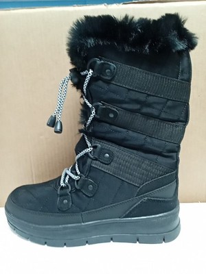 Burudani Black Fabric Women's Boots Size 7