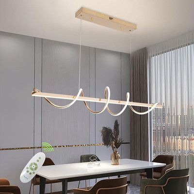 Led Pendant Light for Kitchen Island Lighting Dimmable 39.73'' Twist Design Moder