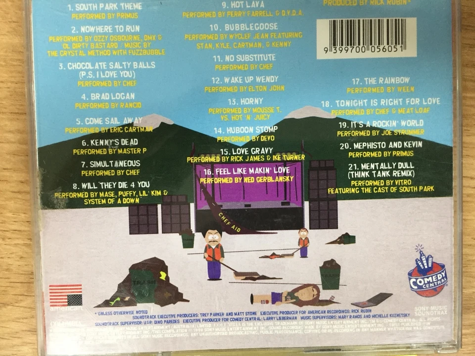 CHEF AID: SOUTH PARK ALBUM - Soundtrack CD 1998 American Exc Cond! OST Ween - Image 2 of 2