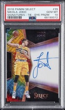 2016 PANINI SELECT SIGNATURES TIE-DYE PRIZM #39 NIKOLA JOKIC 11/25 PSA 10 AUTO