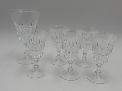 Lot Of 6 Vintage Crystal D Arques Pompadour Lead Crystal Glasses