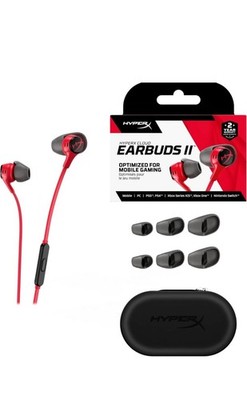 HyperX Cloud Earbuds II Gaming Earphones f. PC, Mobile, Nintendo Switch, Red Neu