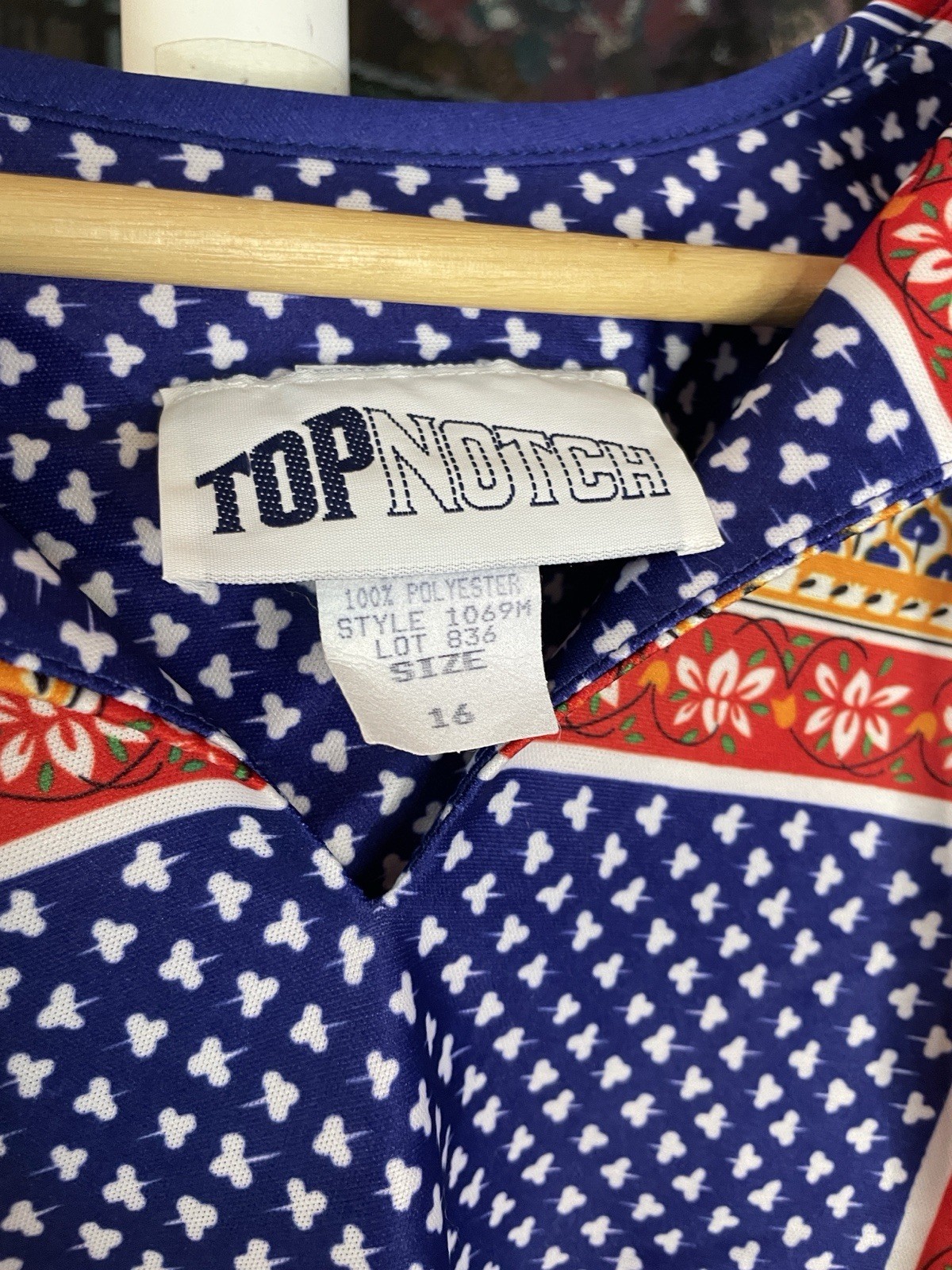 Top Notch Boho Patterned Collared Shirt 1970s Sho… - image 5