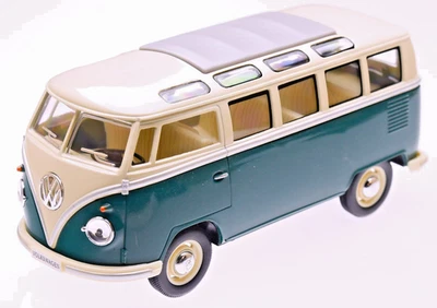 VW Samba Bus T1 grün 1:24 Kinsmart neu und originalverpackt