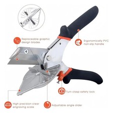 Upgraded Versatile Multi Angle Miter Shear with 2 Blades-Cuts Wood, Plastic, PVC