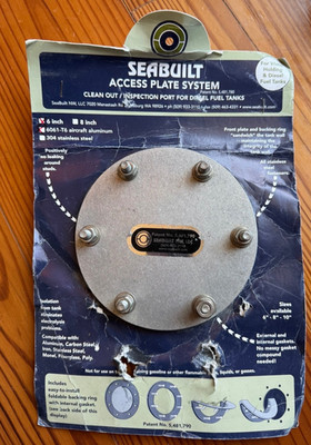 SeaBuilt APS-6 6'' Aluminum Diesel Fuel Tank Access Plate Cleanout Marine