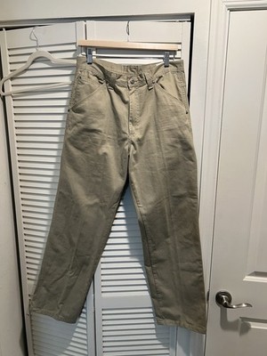 Wrangler Hero Authentic Issue Work Pants Beige Cotton Men's 32x32