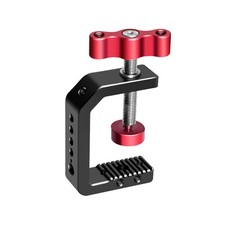 Aluminum C Clamp Camera Mount 1/4 3/8 Inch Thread Desktop Tripod Max 2.36 Inch