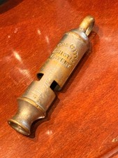 Antique British &ldquo;The City Whistle Patent&rdquo; Nickel Plated Whistle c.1900