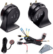 Car Horn Kit 12V   Super Loud 125dB Dual Tone Snail Horn