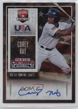 2015 Panini Contenders USA Baseball Ticket Cracked Ice 9/23 Corey Ray Auto 1f8