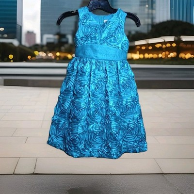 girls blue holiday dress Girls Vacation Dress Girls Floral Holiday Dress