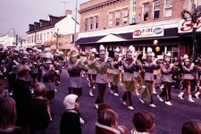 Vintage 1970 Color 35mm Kodachrome Slide Marching Band Parade Scene X-845