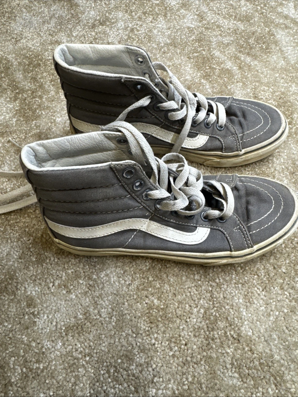 Scarpa da skate Vans Sk8 HI grigia per bambini giovani taglia 3 5