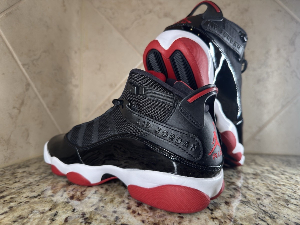 Nike Air Jordan 6 Rings Bred Playoff Black Varsity Red 322992-062