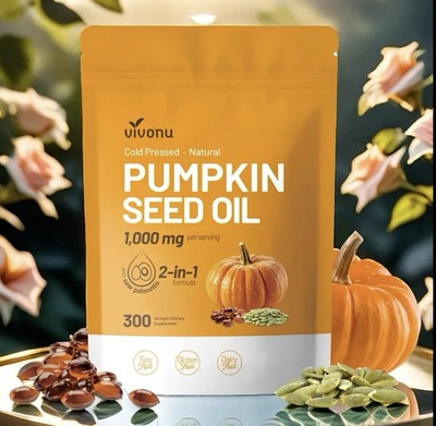 Pumpkin Oil Seed Saw Palmetto 3000 mg - Bladder Health, Immune Defense 300 Pills