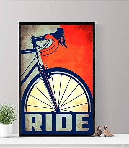 Tin Metal Signs Vintage Bicycle Poster - Retro Cycling Art - Racer Bike - Home D