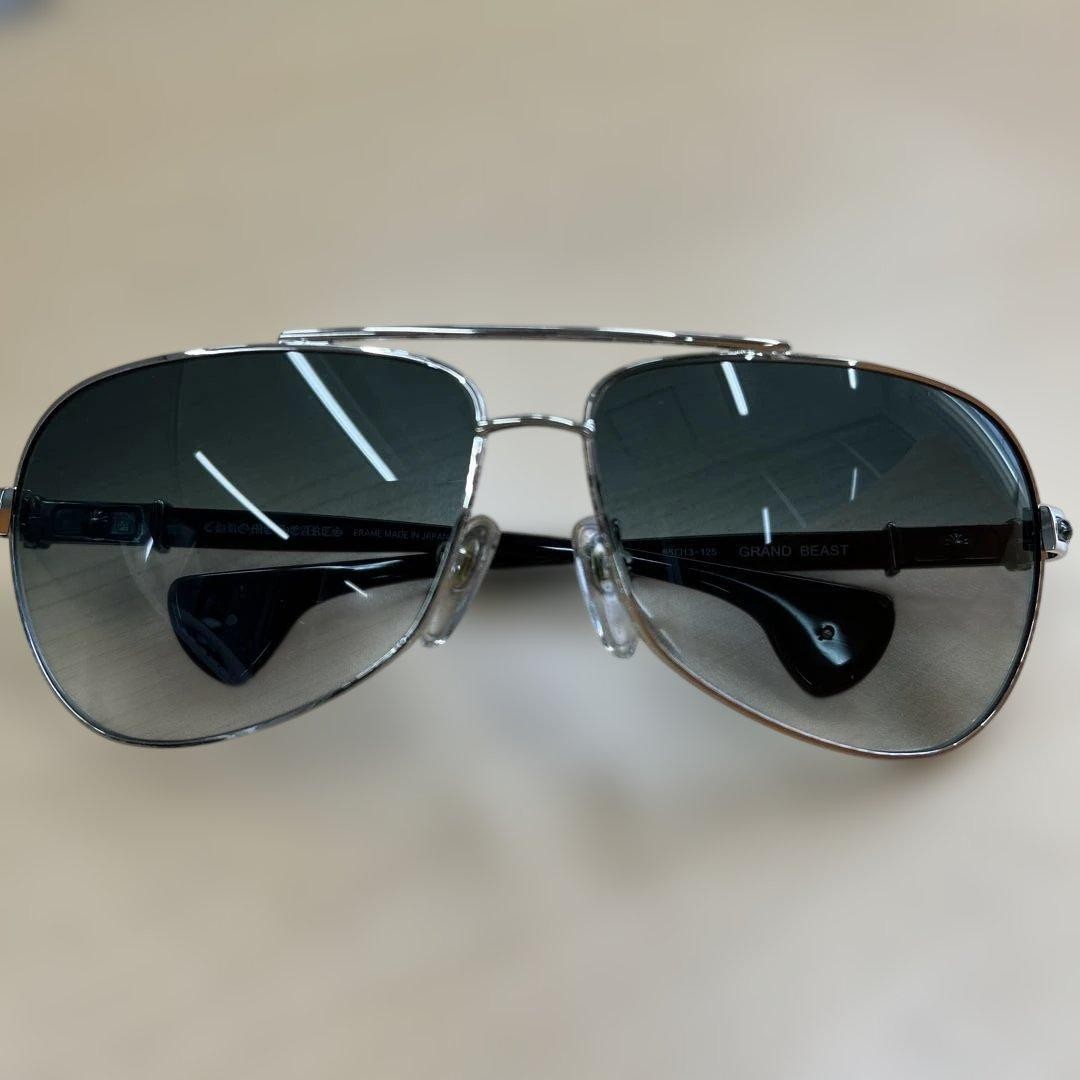 Chrome Hearts Baby Beast Sunglasses Shiny Silver Black Used