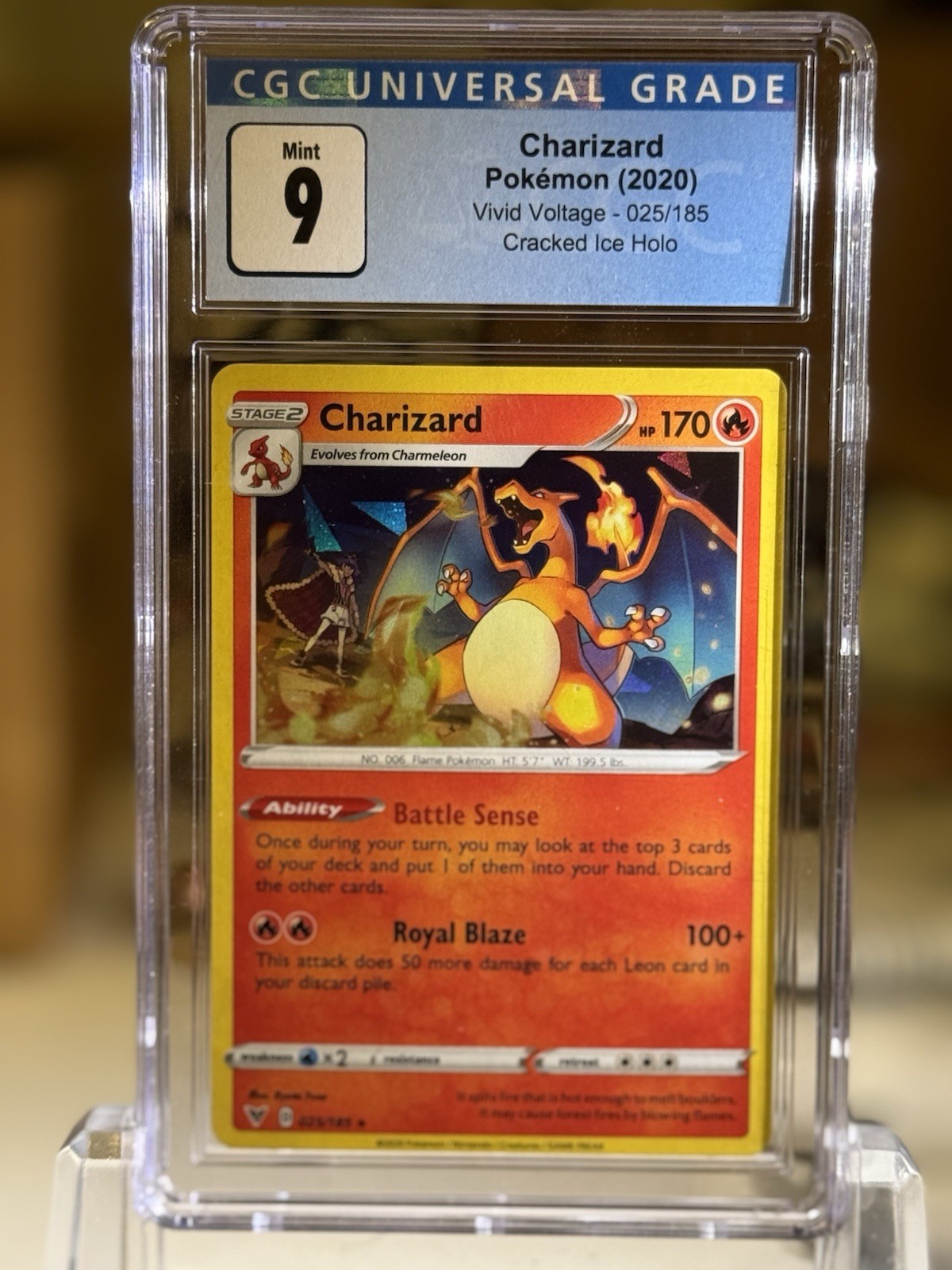 CGC 9 2020 Pokemon TCG Charizard Cracked Ice Holo Vivid Voltage #25 025/185