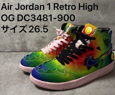Nike Air Jordan 1 Retro High OG J Balvin DC3481-900 Rainbow US8,5 No Box Good+