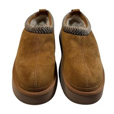 Koolaburra by UGG Burree Platform Slippers Chestnut Suede Faux Fur Women 9