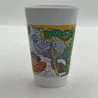 Vtg 1990 Teenage Mutant Ninja Turtls TNMT Plastic Cup Burger King Clean Graphics