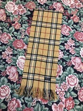 Vintage Burberrys of London Scarf 100 Lambswool Nova Check