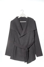 COLLOSEUM Cappotto in pile Donna Cappotto Taglia IT 42 grigio scuro stile casual