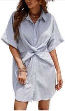 Nwt Cupshe Shirt Dress Striped Med