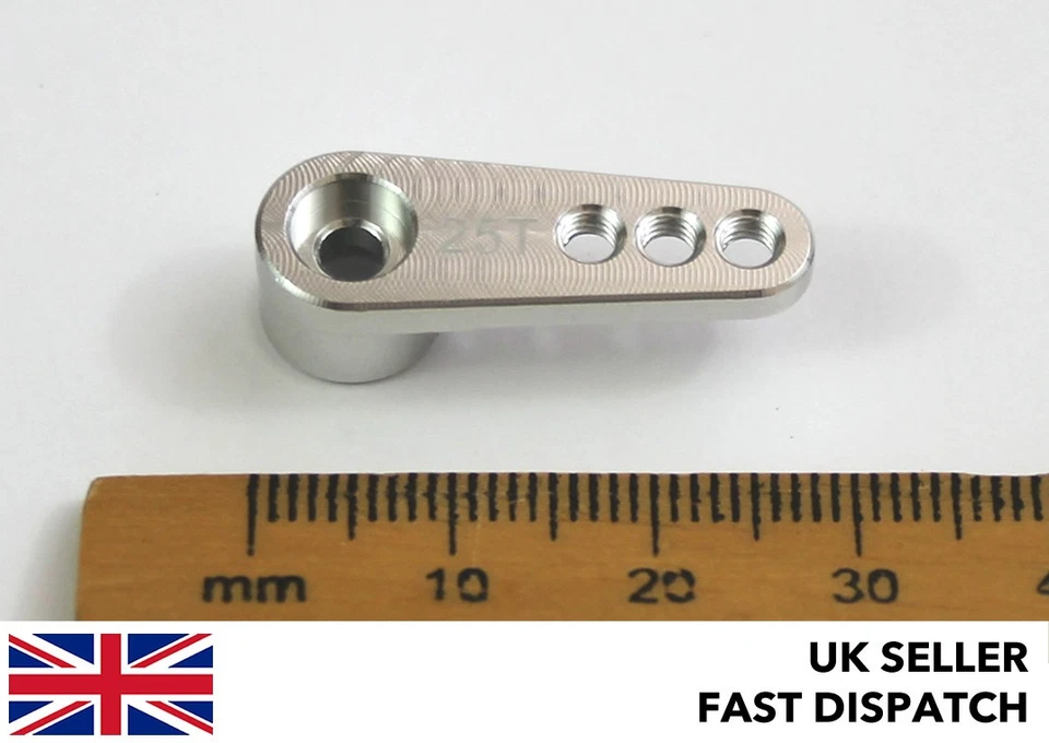 Silber Servohupe/Arm 25 Zähne/Zahn 25T Aluminium für Futaba RC Buggy/Flugzeug