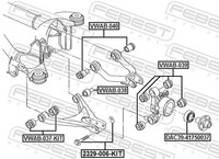 Febest Querlenkerlager Hinten Rechts Links FüR Audi A8 VW Passat B5 A6 C5