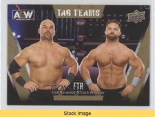 2021 AEW All Elite Wrestling Gold Dash Wilder Dax Harwood & Patch Tag READ 1tr