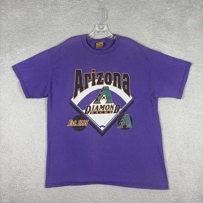 Vtg Nutmeg Arizona Diamondbacks T-shirt Men s XL Purple 90s USA MLB Fan Grunge