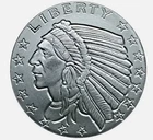 Silver 1/10 oz Incuse Indian Round