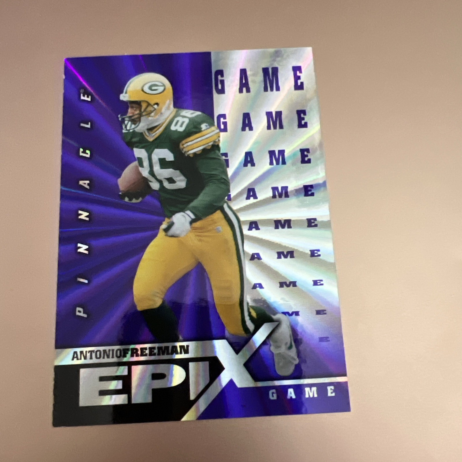 1997 Pinnacle Football Epix Purple Insert Card #E7 Antonio FREEMAN
