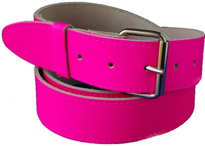Pink Real leather Hi Viz Belt With Free Buckle small Medium Large