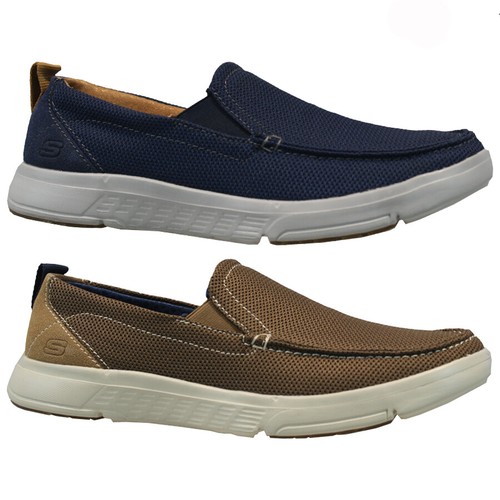 Skechers Moogen Seldon Classic Fit Mens Slip on Shoes / Loafers - Navy
