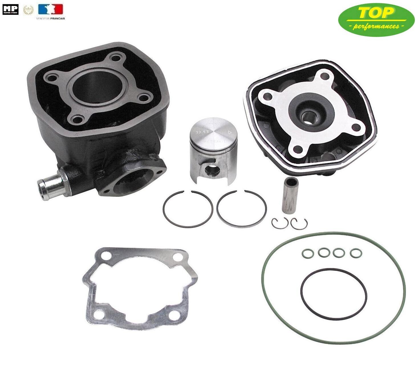 Kit haut moteur Top Performance Fonte DERBI SENDA 50 2t Euro 2 2000 2001 2002 2003 2004 2005