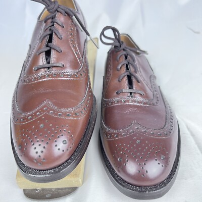 Vintage Johnston & Murphy Aristocraft Brown Oxford Wing Tip Shoe