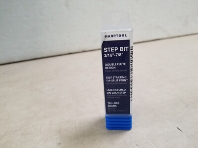 Sharptool Step Bit Double Flute 3/16'' to 7/8''