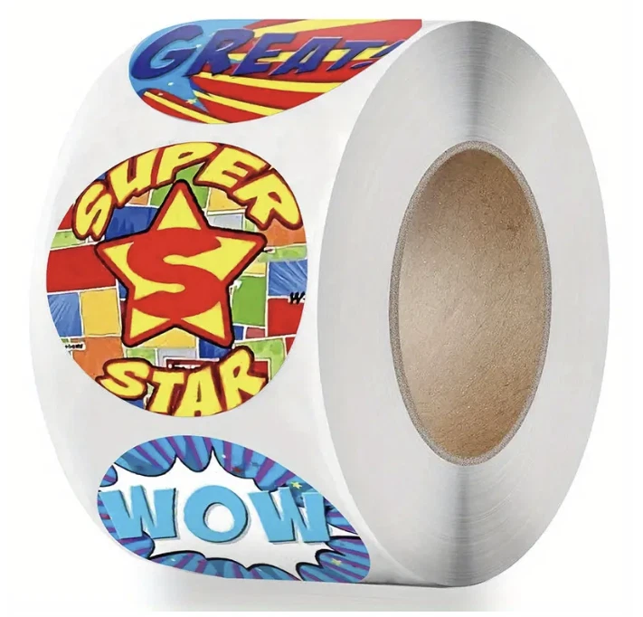 Positive Reward Merit Stickers 2.5cm 50/100pc Teacher Kids Classroom Award Party