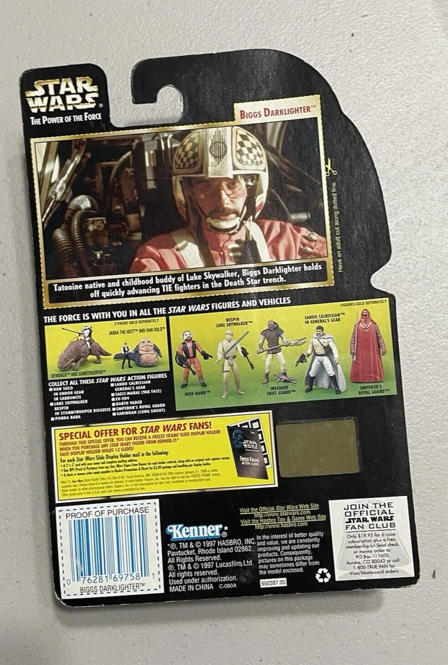 Star Wars Power of the Force BIGGS DARKLIGHTER Freeze Frame Kenner 1997 - Изображение 2 из 4