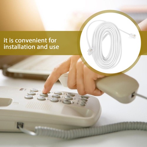 Telephone Line Extension Cord Cable Wire for Landline Extra Long - Zdjęcie 9 z 12