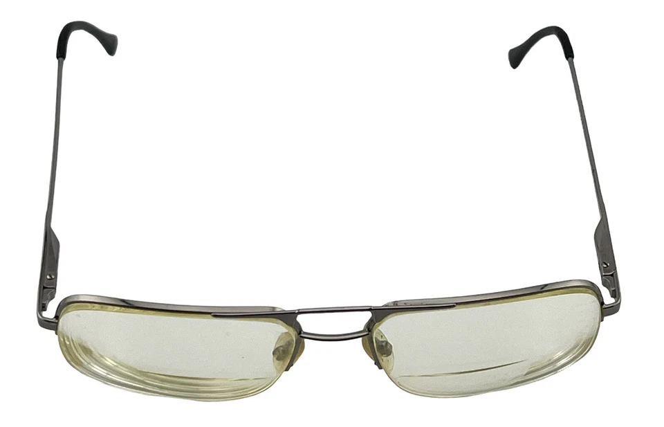 Marcos de gafas de aviador Luxotica vintage cajero 145 mm 58/18 plata natural Foto 3 de 4